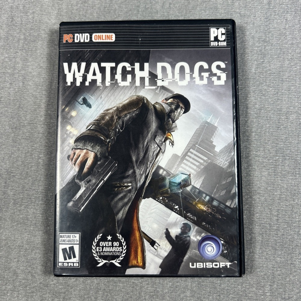 Watch Dogs PC Game Complete in Case Ubisoft DVD-ROM 2014 NTSC-U/C M-Rated